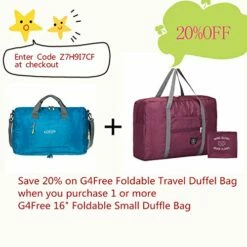 G4Free Lightweight Foldable Travel Duffel Bag Carry-on Luggage Airlines Trip Tote Bag Accessories -LUGGAGE FACTORY Sales 51FnwLNLFNL