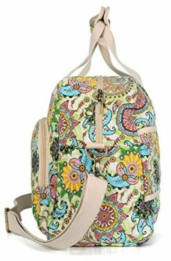 Malirona Canvas Overnight Bag Women Weekender Bag Carry On Travel Duffel Bag Floral Design (Flower) -LUGGAGE FACTORY Sales 51GoB 2BB8uL