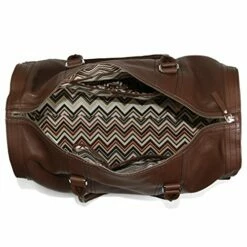 HADAKI Genuine Leather Duffel Carry On Hand Bag Cognac Brown -LUGGAGE FACTORY Sales 51Im1vhKO5L