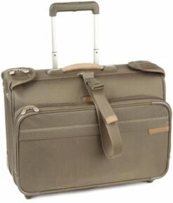 LUGGAGE FACTORY Sales 31 Briggs & Riley Carry-On Wheeled Garment Bag,Olive,14X21X8.5