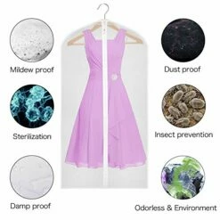Univivi Hanging Garment Bag 43 Inch Suit Bag For Storage(Set Of 6) Washable Translucent Lightweight Garment Bags For Dress Suits, Jackets, T-Shirt, Sports Coats Etc. -LUGGAGE FACTORY Sales 51PwpIU01RL