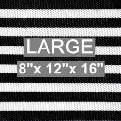 Travel Weekender Overnight Carry-on Shoulder Duffel Tote Bag (8" X 12" X 16 (Large), Black & White Stripes) -LUGGAGE FACTORY Sales 51Q5eAyyuEL