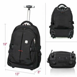 19” Rolling Carry-On Luggage Travel Duffel Bag For Men，Tsa Checkpoint Friendly Wheeled Backpack, -LUGGAGE FACTORY Sales 51SNJ0VIq8L