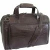 AmeriLeather Croco-Print 16" Leather Carry-On Weekend Duffel (Dark Brown -LUGGAGE FACTORY Sales 51SQVvqAU5L