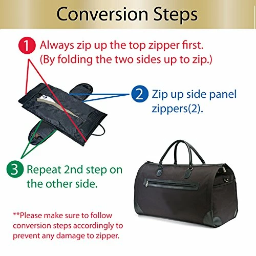 Garment Bag, 37" Golden Pacific 2 In 1 Convertible Travel Duffle Garment Bag. 8 Garment Bag, 37" Golden Pacific 2 In 1 Convertible Travel Duffle Garment Bag. - Image 6