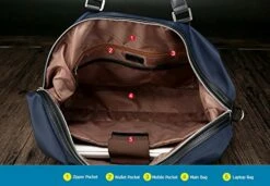 BOPAI-BO | Boston Bag Travel Tote Duffel Bag Carry On Bag Weekender Overnight Bag (Navy) 16 BOPAI-BO | Boston Bag Travel Tote Duffel Bag Carry On Bag Weekender Overnight Bag (Navy) -LUGGAGE FACTORY Sales 51Txtd0u9FL