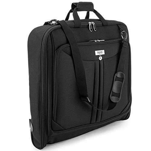 3 Suit Carry On Garment Bag For Travel & Business Trips With Shoulder Strap 40'' Bagazzi Brand 3 3 Suit Carry On Garment Bag For Travel & Business Trips With Shoulder Strap 40'' Bagazzi Brand