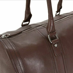 HADAKI Genuine Leather Duffel Carry On Hand Bag Cognac Brown -LUGGAGE FACTORY Sales 51WsKMi IpL