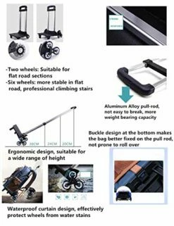 C-Xka Nylon Rolling Backpack Carry-On Luggage Travel Duffel Bag Wheeled Book Bag Detachable Dual 13 C-Xka Nylon Rolling Backpack Carry-On Luggage Travel Duffel Bag Wheeled Book Bag Detachable Dual -LUGGAGE FACTORY Sales 51Z539SHCqL