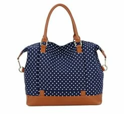BAOSHA HB-28 Ladies Women Canvas Travel Weekender Bag Overnight Carry-on Shoulder Duffel Tote Bag (Blue Dot) 13 BAOSHA HB-28 Ladies Women Canvas Travel Weekender Bag Overnight Carry-on Shoulder Duffel Tote Bag (Blue Dot) -LUGGAGE FACTORY Sales 51bCnmOiqCL e1bd9a96 9e91 4cca af0d b184d42caffd