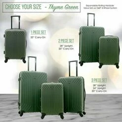 Wrangler Auburn Hills Hardside Spinner Luggage, Thyme Green, Carry-On 20-Inch -LUGGAGE FACTORY Sales 51i25 QAGAL