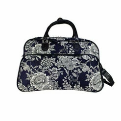 Vibrant Garden Floral Bouquet Motif Rolling Lightweight Carry On Duffel Bag, Printed Modern Graphic -LUGGAGE FACTORY Sales 51idczNCjzL