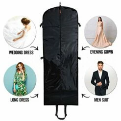 Trifold 66 Inch Women Travel Garment Bag With 7 Pockets | Extra Long Wedding Dress, Formal, Evening, Ball Gown | Hanging, Breathable, Foldable | Full Length Traveling Carry On For Clothes 17 Trifold 66 Inch Women Travel Garment Bag With 7 Pockets | Extra Long Wedding Dress, Formal, Evening, Ball Gown | Hanging, Breathable, Foldable | Full Length Traveling Carry On For Clothes -LUGGAGE FACTORY Sales 51kIzol743L