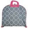 Ever Moda Hanging Garment Bag, Pink Grey Quatrefoil Moroccan (40-inch) -LUGGAGE FACTORY Sales 51l7dDGvdfL