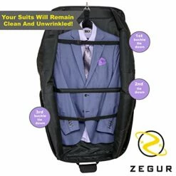 ZEGUR Suit Carry On Garment Bag For Travel & Business Trips With Shoulder Strap -LUGGAGE FACTORY Sales 51nlzIGKbUL