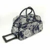 Vibrant Garden Floral Bouquet Motif Rolling Lightweight Carry On Duffel Bag, Printed Modern Graphic -LUGGAGE FACTORY Sales 51o33ADfMhL