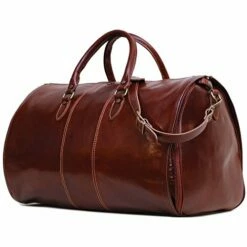 Venezia Garment Duffle Travel Bag Suitcase In Brown Full Grain Leather 15 Venezia Garment Duffle Travel Bag Suitcase In Brown Full Grain Leather -LUGGAGE FACTORY Sales 51ohliH4OIL