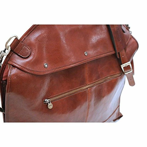 Floto Collection Brown Leather Garment Suit Bag 8 Floto Collection Brown Leather Garment Suit Bag - Image 6