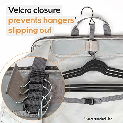 Prottoni 44-Inch Suit Carrier For Travel - Garment Suitcase With Toiletry Bag (Black + Clear Toiletry Bag, 44") 7 Prottoni 44-Inch Suit Carrier For Travel - Garment Suitcase With Toiletry Bag (Black + Clear Toiletry Bag, 44") - Image 5