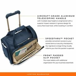 Briggs & Riley 2-Wheel Cabin Bag, Navy -LUGGAGE FACTORY Sales 51sWunNkPVL