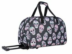 Betsey Johnson Luggage Designer Pattern Suitcase Wheeled Duffel Carry On Bag (Paris Love) (One -LUGGAGE FACTORY Sales 51tLgAw5MqL