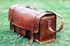 Cuero 20" Mens Retro Style Carry On Luggage Flap Duffel Leather Duffel Bag -LUGGAGE FACTORY Sales 51uukAGcVXL