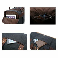 BLUBOON Travel Duffel Bag Canvas Weekender Overnight Carry-on Luggage With Genuine Leather Trim For -LUGGAGE FACTORY Sales 51w9ls3TnLL