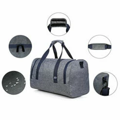 BAGSMART Travel Duffel Bag Large Weekender Bag Carry-on Luggage With Shoe Bag 40L, Grey -LUGGAGE FACTORY Sales 51wrrkqo9HL