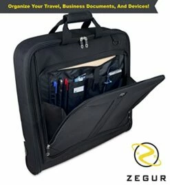 ZEGUR Suit Carry On Garment Bag For Travel & Business Trips With Shoulder Strap (Black) -LUGGAGE FACTORY Sales 51xWF2qvgDL bb3b84ab 1877 4726 8375 17d9933382e1