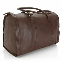 HADAKI Genuine Leather Duffel Carry On Hand Bag Cognac Brown -LUGGAGE FACTORY Sales 51xrcwXKBGL