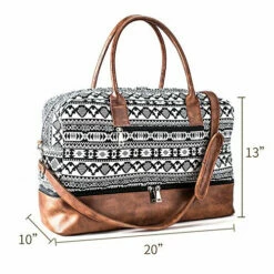 MyMealivos Canvas Weekender Bag, Overnight Travel Carry On Duffel Tote With Shoe Pouch (black) -LUGGAGE FACTORY Sales 61967YrHvvL