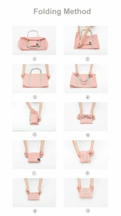 ILotusBAG Travel Foldable Duffel Bag For Women & Men,Lightweight Waterproof Carry-on Bag,Travel Luggage For Sports Gym,Travel Tote Luggage Bag(Wine Red) -LUGGAGE FACTORY Sales 61Rz Ocv GL