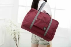 ILotusBAG Travel Foldable Duffel Bag For Women & Men,Lightweight Waterproof Carry-on Bag,Travel Luggage For Sports Gym,Travel Tote Luggage Bag(Wine Red) -LUGGAGE FACTORY Sales 61c4dU4T9yL