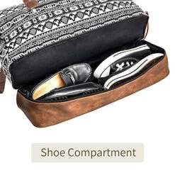 MyMealivos Canvas Weekender Bag, Overnight Travel Carry On Duffel Tote With Shoe Pouch (black) -LUGGAGE FACTORY Sales 61thNDUBDdL