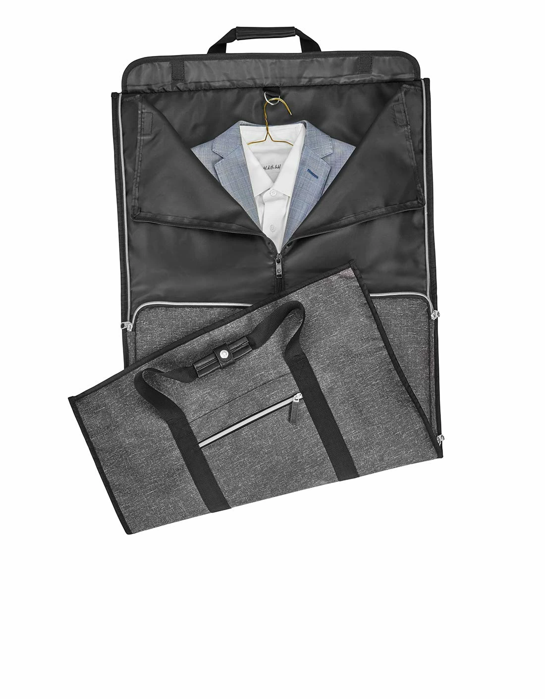 Biaggi Luggage Hangeroo Pro, Garment Bag + Duffel, Charcoal 5 Biaggi Luggage Hangeroo Pro, Garment Bag + Duffel, Charcoal - Image 3