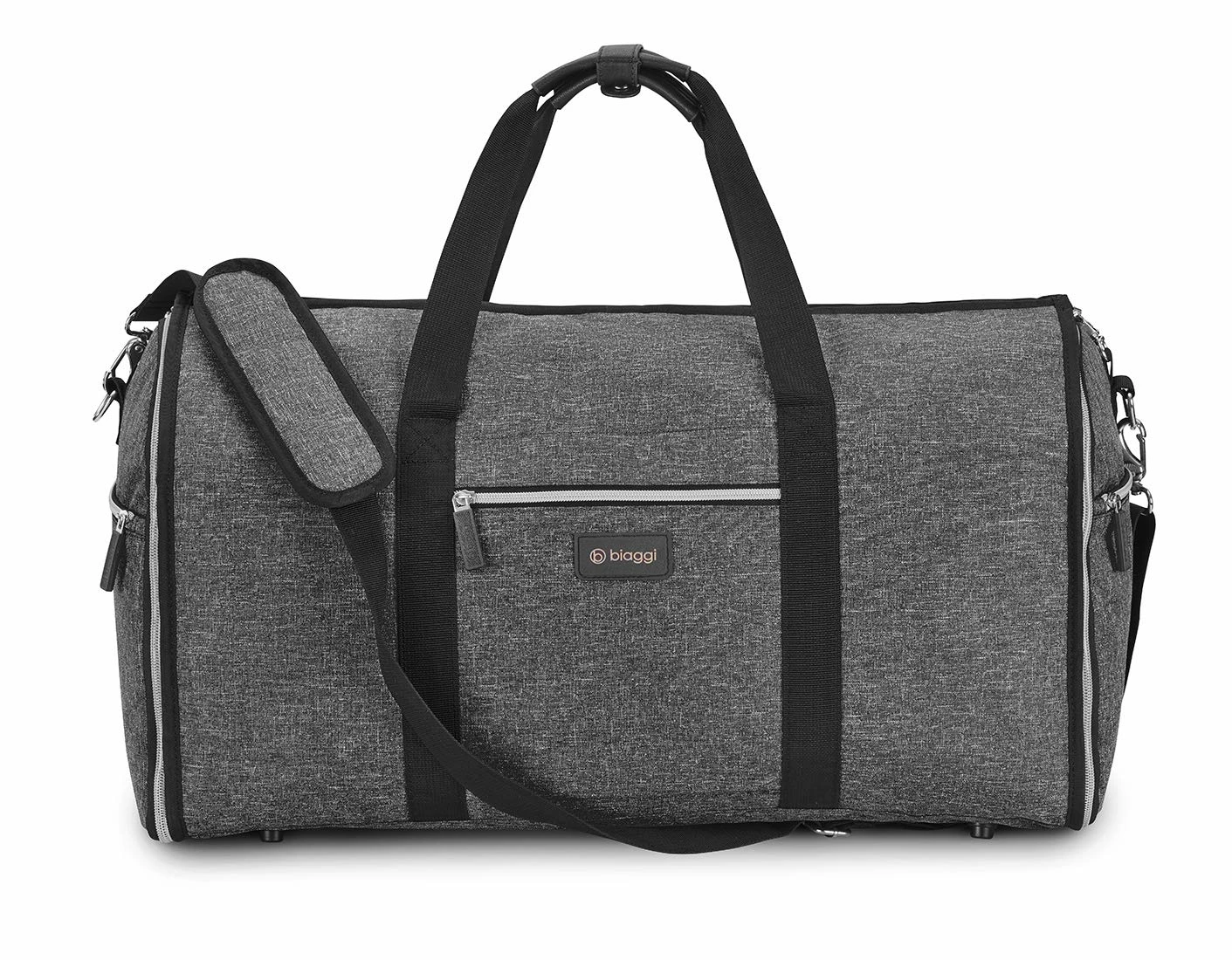 Biaggi Luggage Hangeroo Pro, Garment Bag + Duffel, Charcoal 6 Biaggi Luggage Hangeroo Pro, Garment Bag + Duffel, Charcoal - Image 4