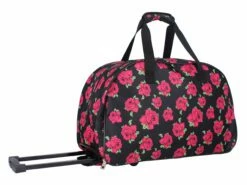Betsey Johnson Luggage Designer Pattern Suitcase Wheeled Duffel Carry On Bag (Paris Love) (One Size, Covered Roses) -LUGGAGE FACTORY Sales 81I4dp 2BQs4L fefc0919 05a8 4b8d ae00 594907a5236c