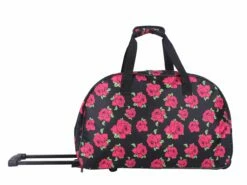 Betsey Johnson Luggage Designer Pattern Suitcase Wheeled Duffel Carry On Bag (Paris Love) (One Size, Covered Roses) -LUGGAGE FACTORY Sales 81R8g4ikTYL 85dca6f7 7be6 4e60 b74f 2d112eddb87c