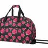 Betsey Johnson Luggage Designer Pattern Suitcase Wheeled Duffel Carry On Bag (Paris Love) (One Size, Covered Roses) -LUGGAGE FACTORY Sales 81ebgXWBEOL d87b8bc4 46e4 479b 913e c18c220b3775