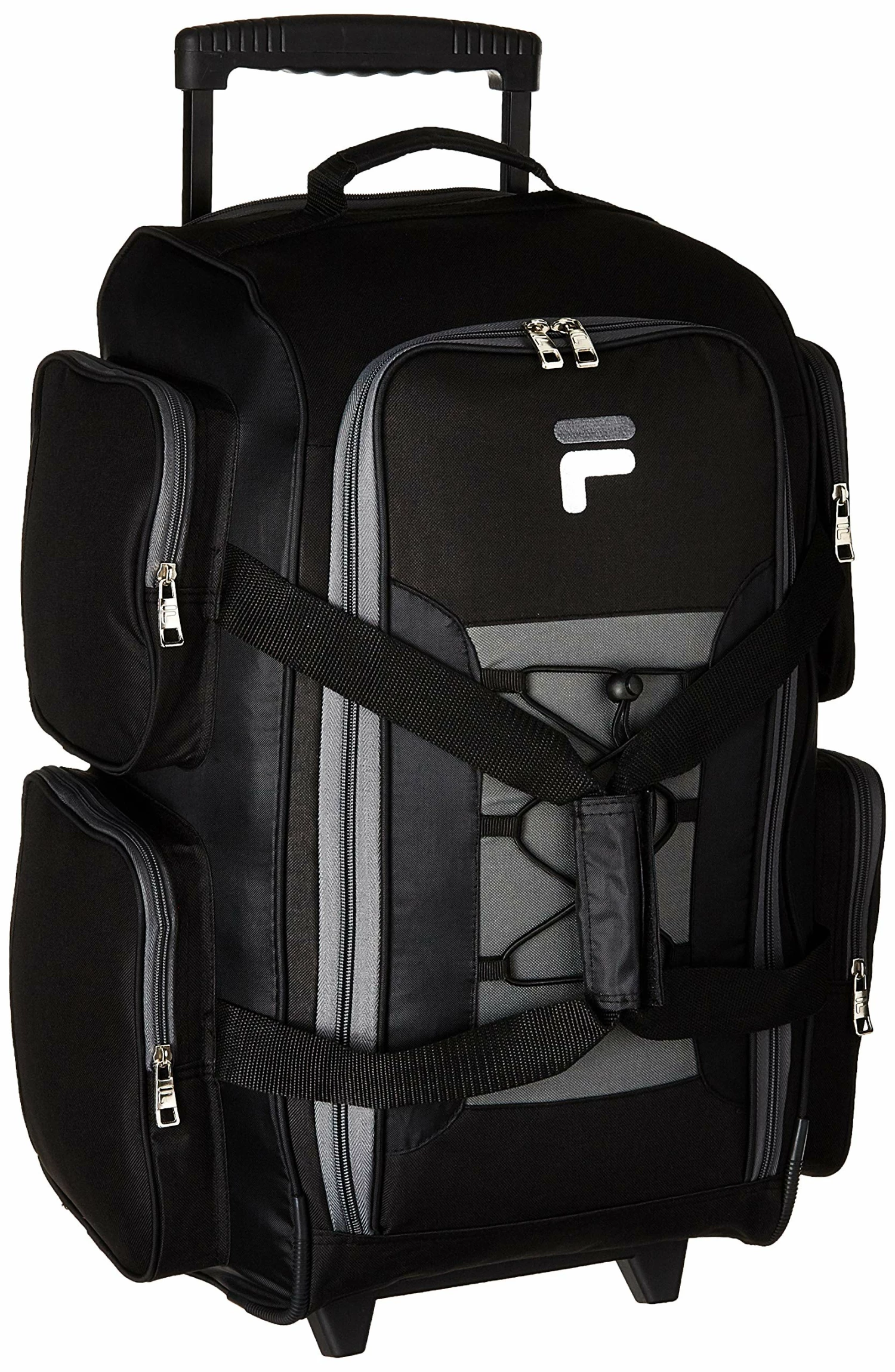 Fila 22" Lightweight Carry On Rolling Duffel Bag, Black, One Size 3 Fila 22" Lightweight Carry On Rolling Duffel Bag, Black, One Size