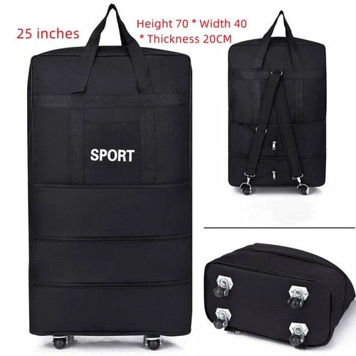 Luggage Bag With Wheels Expandable Folding Oxford Trolley Suitcase 10 Luggage Bag With Wheels Expandable Folding Oxford Trolley Suitcase - Image 8