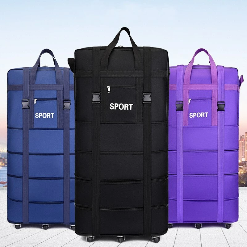 Luggage Bag With Wheels Expandable Folding Oxford Trolley Suitcase 8 Luggage Bag With Wheels Expandable Folding Oxford Trolley Suitcase - Image 6
