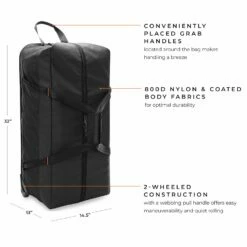 Extra Large Rolling Duffle -LUGGAGE FACTORY Sales ZXWD132 4