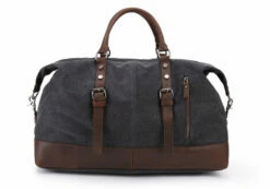 Men'S Travel Bags Vintage Leather Canvas Carry On Luggage Bags Big Men Duffel Bags Travel Tote -LUGGAGE FACTORY Sales product image 534827643