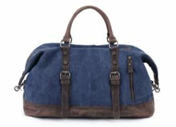 Men'S Travel Bags Vintage Leather Canvas Carry On Luggage Bags Big Men Duffel Bags Travel Tote -LUGGAGE FACTORY Sales product image 534827644