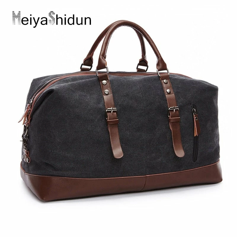 Canvas Leather Handbag Men Travel Bags Carry On Luggage Bag Male Duffel Bags Women Tote Big Bag 3 Canvas Leather Handbag Men Travel Bags Carry On Luggage Bag Male Duffel Bags Women Tote Big Bag