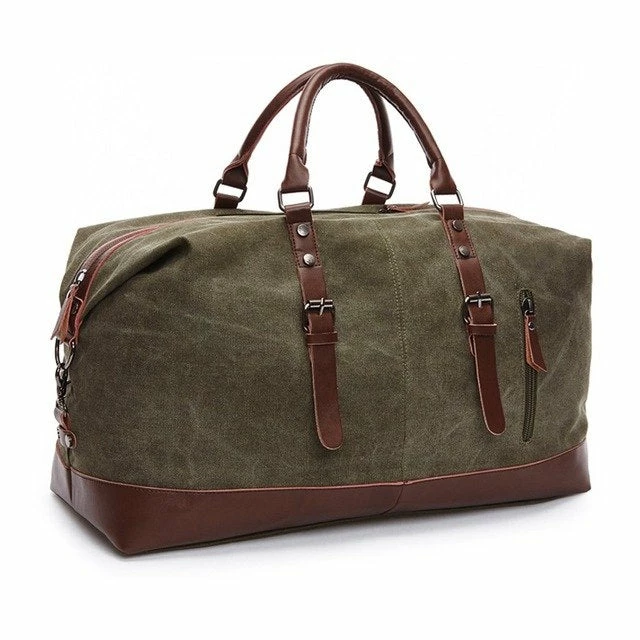 Canvas Leather Handbag Men Travel Bags Carry On Luggage Bag Male Duffel Bags Women Tote Big Bag 4 Canvas Leather Handbag Men Travel Bags Carry On Luggage Bag Male Duffel Bags Women Tote Big Bag - Image 2