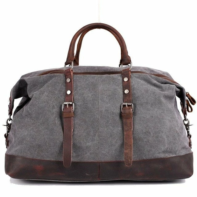 Vintage Multifunctional Large Capacity Carry On Canvas Luggage Bag For Men Duffel Bags Weekend 7 Vintage Multifunctional Large Capacity Carry On Canvas Luggage Bag For Men Duffel Bags Weekend - Image 5