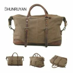Shunruyan Canvas Cow Leather Men Travel Bags Carry On Luggage Bags Men Duffel Bags Travel Tote 15 Shunruyan Canvas Cow Leather Men Travel Bags Carry On Luggage Bags Men Duffel Bags Travel Tote -LUGGAGE FACTORY Sales product image 906444787